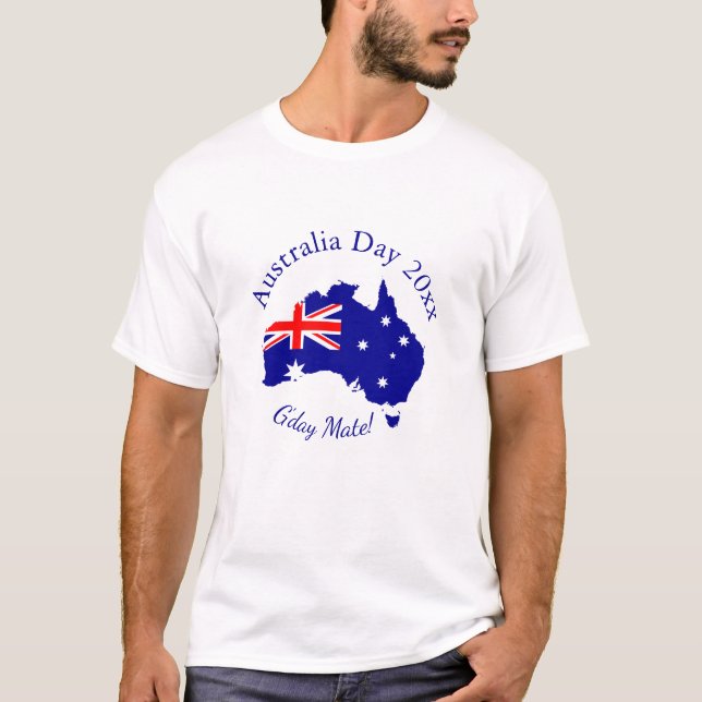Redigera årets matchande Australiendag T Shirt (Framsida)