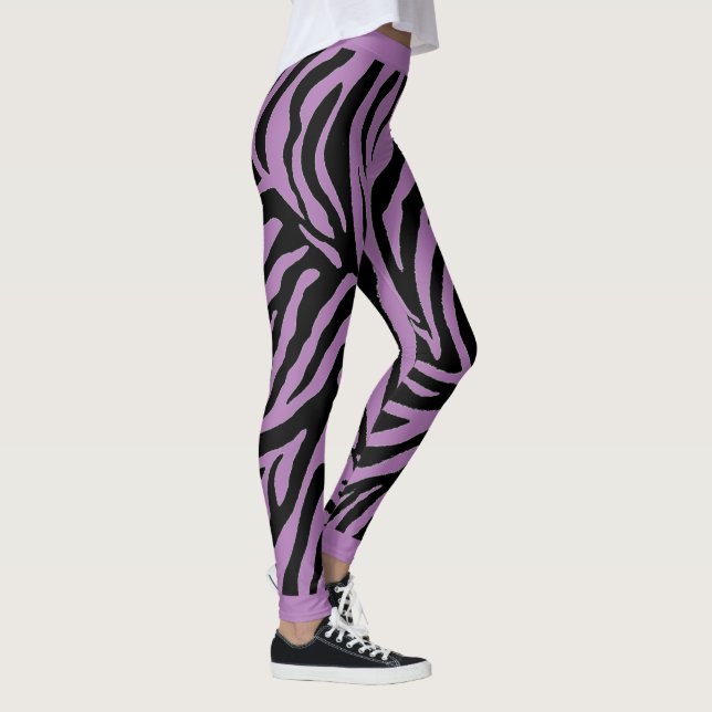 REDIGERA DESIGN zebra 1 Ändra Färg Leggings (Höger)