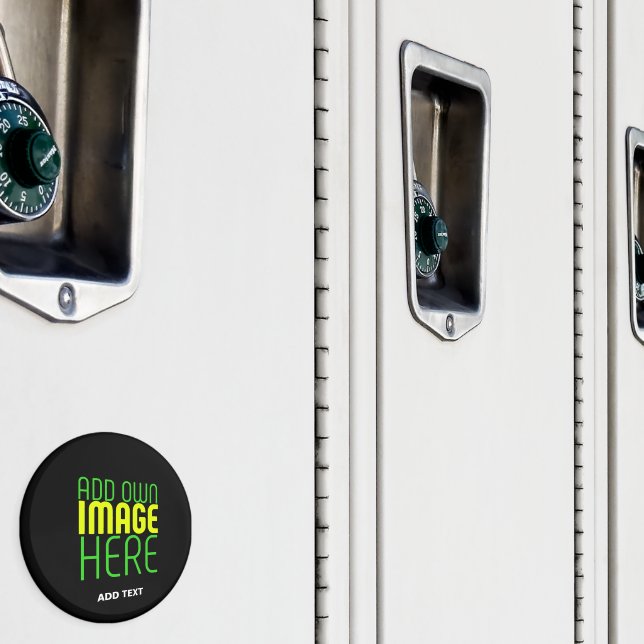 REDIGERA ENKEL BLACK IMAGE TEXT TEMPLATE LOCKER MAGNET (In Situ (Locker))