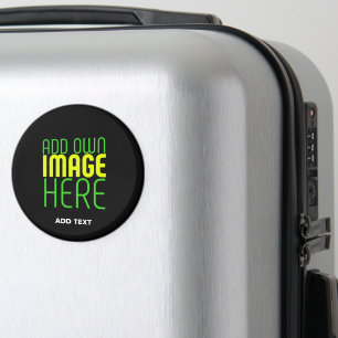 REDIGERA ENKEL SVART TEMPLATTA BAGAGE FÖR BILDTEXT MAGNET