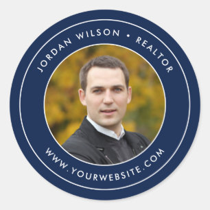 Redigera Färg Modern Dubbla Gräns Lägg till ditt f Runt Klistermärke