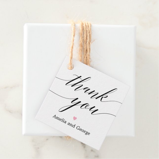 REDIGERA FÄRG Tack Märkre Modern skript Gåvor Etiketter (På plats)