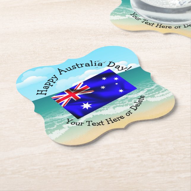 Redigera Flagga-fack för textmatchning för Austral Underlägg Papper (Vinklad)