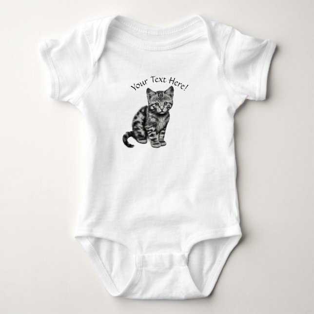 Redigera foto-, Namn- och textcute Kitten Baby Gif T Shirt (Framsida)