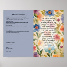 Redigera, hämta kyrkbulletin