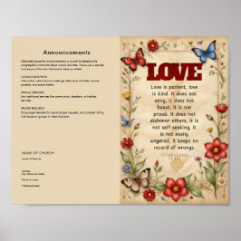 Redigera, hämta kyrkbulletin poster