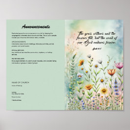 Redigera, hämta Poster för kyrkbulletin