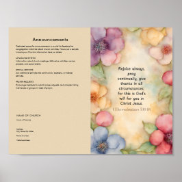 Redigera, Ladda ner kyrkobulletin Poster