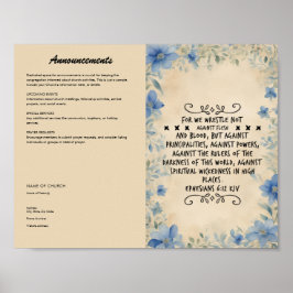 Redigera, Ladda ner kyrkobulletin Poster