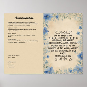 Redigera, Ladda ner kyrkobulletin Poster