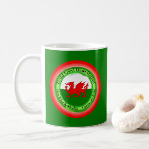 Redigera matchande Welsh Dragon St David's Day Kaffemugg
