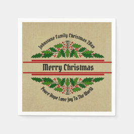 Redigera Namn-text matchande jul 20xx Holly Pappersservett