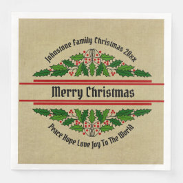 Redigera Namn-text matchande jul 20xx Holly Pappersservett