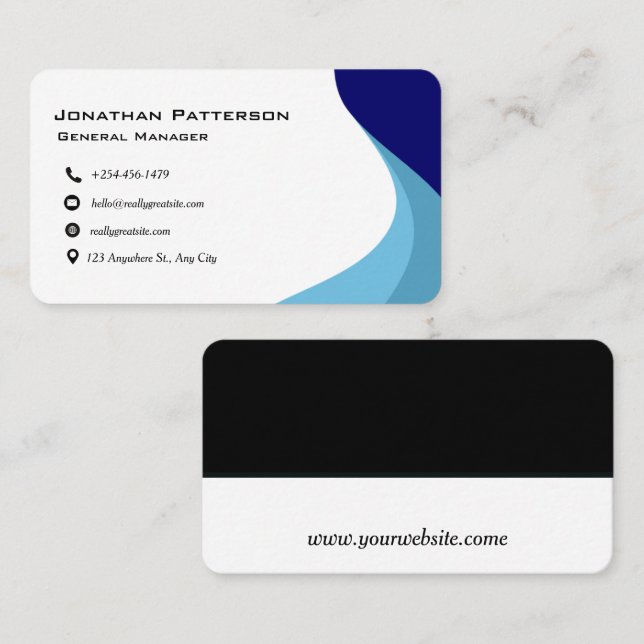 Redigera och anpassa visitkort (Fram/baksida)