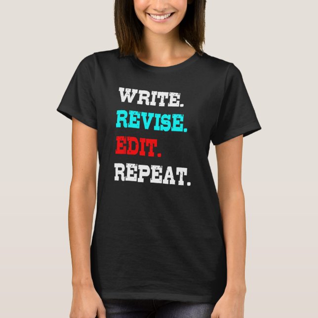 Redigera skriva Redigera upprepa skrivning Process T Shirt (Framsida)