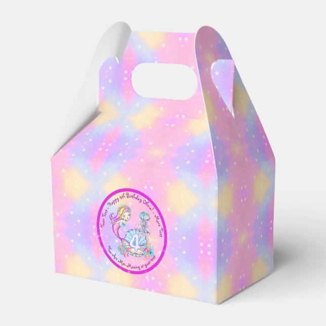 Redigera text anpassa sjöjungfru 4e födelsedagen presentaskar (Framsidan Sidan)