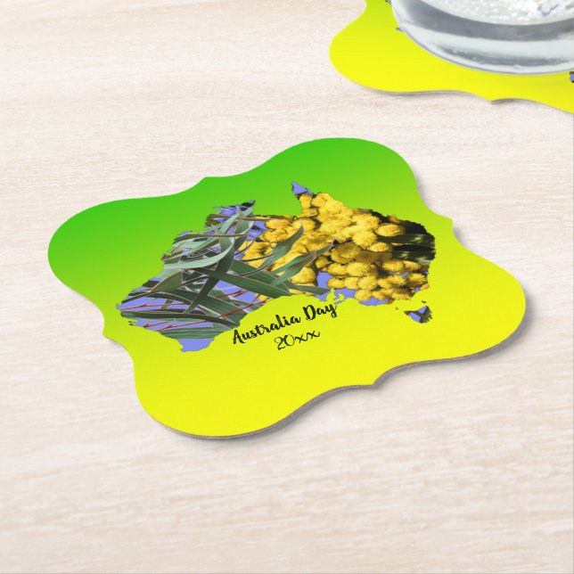 Redigera text Australiens dagstidning Gum Löv Watt Underlägg Papper (Vinklad)