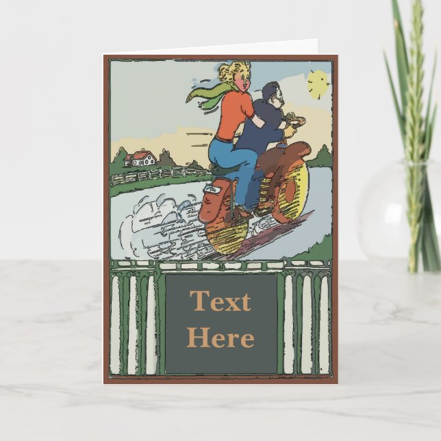 Redigera text för motorcykel Resa Helgkort (Framsida)