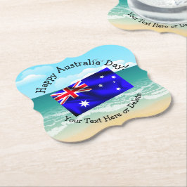Redigera text som matchar Australien-dagens flaggs Underlägg Papper