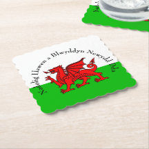 Redigera text Welsh Flagga Red Dragon-jul