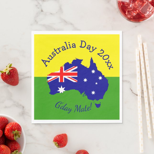 Redigera textårets Australiendag Pappersservett (Insitu)
