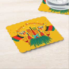 Redigera textmatchning med Kwanzaa Party Underlägg Papper