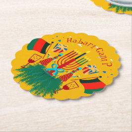 Redigera textmatchning med Kwanzaa Party Underlägg Papper