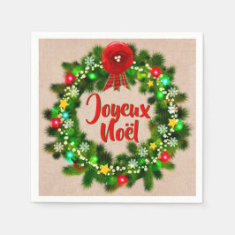 Redigera textservice de bord joyeux noël cocktail pappersservett