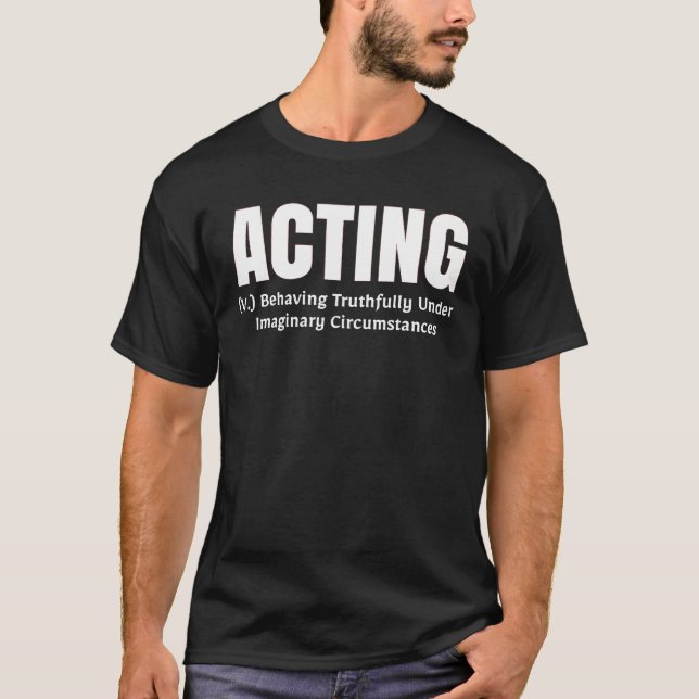 Redigera Verb Definition Funny Theater T-Shirt (Framsida)