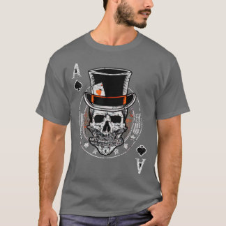 Redigera vintage Poker-design Ace of Spades Chip S T Shirt