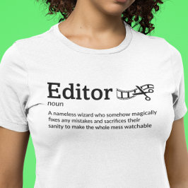 Redigerardefinitionsljus läge - filmmakare t shirt