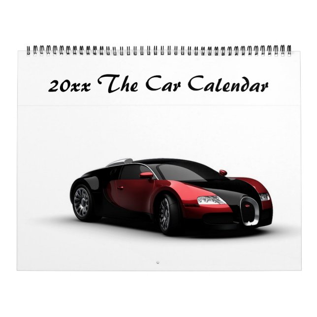 Redigerbar 20xx-bilkalender kalender (Omslag)