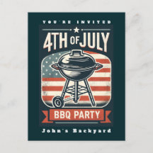 Redigerbar 4:e juli Independence day BBQ Party