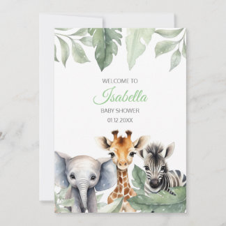 Redigerbar A Little Wild One Baby Shower inbjudan