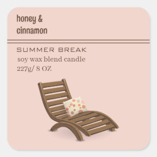 Redigerbar Adirondack-stol sommar Fyrkantigt Klistermärke