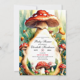 Redigerbar akvarellsvamp Baby Shower Inbjudningar
