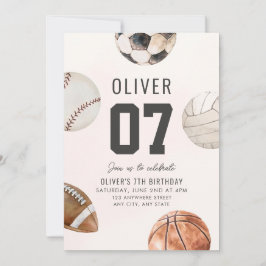 Redigerbar ÅLDER Sporterar tema på födelsedagsinbj Inbjudningar