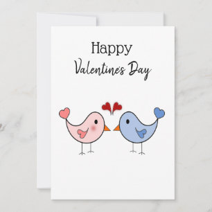 Redigerbar Alla hjärtans dagskort Love birds Julkort