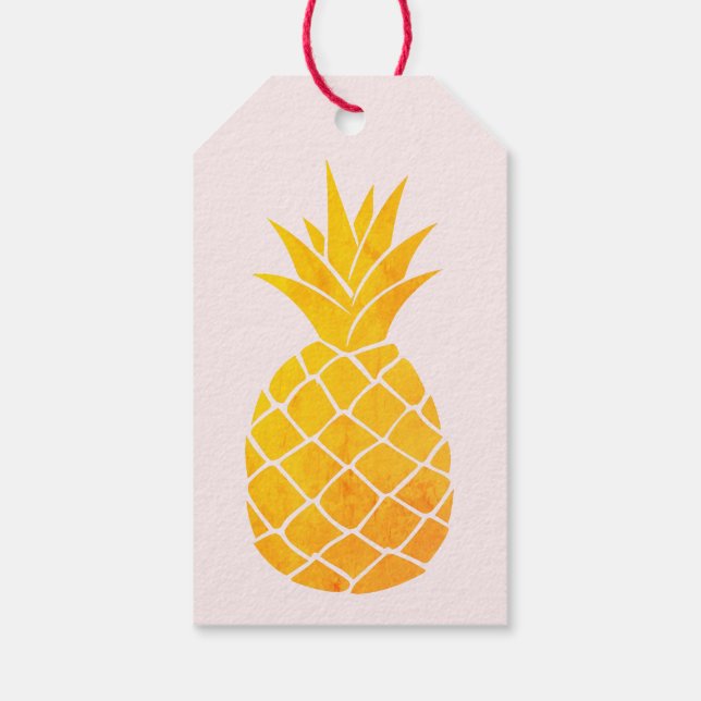 Redigerbar Aloha Tropical Bröllopsfest Presentetikett (Baksidan)