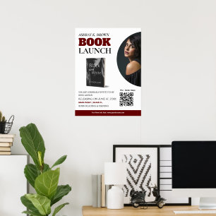 Redigerbar Anpassningsbar för Bok Launch Poster