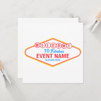 Redigerbar Anpassningsbar Välkommen till Las Vegas Kort