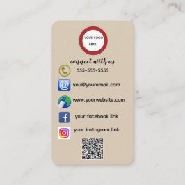 Redigerbar anslutning med oss visitkort