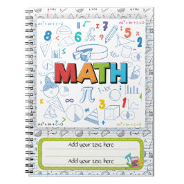 Redigerbar anteckningsbok för Back to school Math