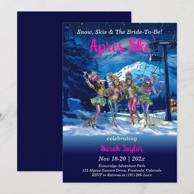 Redigerbar Après Ski Systerfest Mall (Fram/baksida)