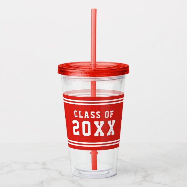Redigerbar årsklass för Färg-varsitetsklass Take Away Mugg (Framsida)