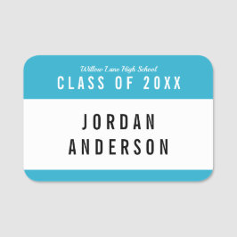 Redigerbar återförening av Färg-skolklass Namnbricka