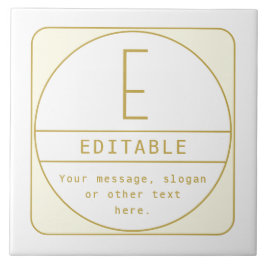 Redigerbar återmodern designmall Guld & vit Kakelplatta