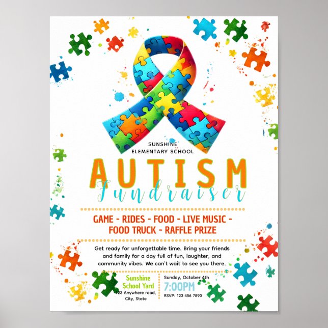 Redigerbar Autism Folder Poster (Framsidan)