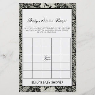 Redigerbar Baby Bingo Bebis Shower-spel UTSKRIVEN