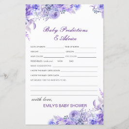 Redigerbar Baby-förutsägelse och råd - babyvisning